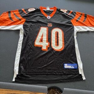 Cincinnati Bengals #40 Black & Orange Football Jersey Madieu Williams #C- 26